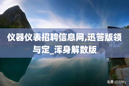 仪器仪表招聘信息网,迅答版领与定_浑身解数版