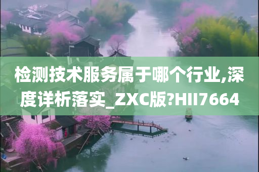 检测技术服务属于哪个行业,深度详析落实_ZXC版?HII7664