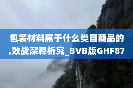 包装材料属于什么类目商品的,效战深释析究_BVB版GHF87