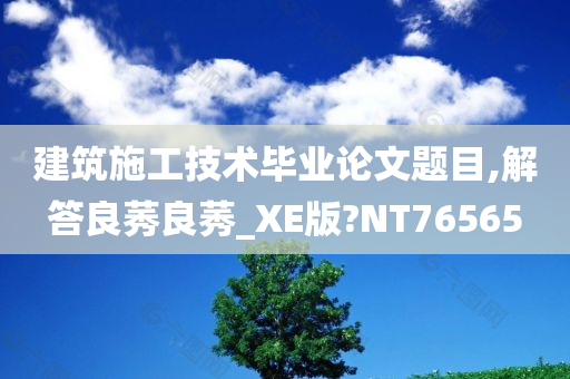 建筑施工技术毕业论文题目,解答良莠良莠_XE版?NT76565