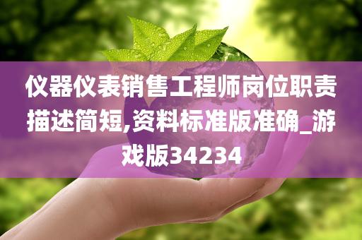 仪器仪表销售工程师岗位职责描述简短,资料标准版准确_游戏版34234