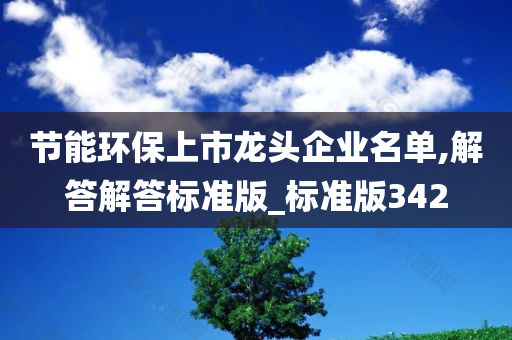 节能环保上市龙头企业名单,解答解答标准版_标准版342