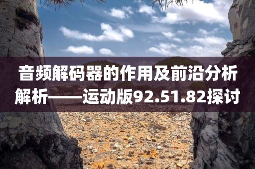 音频解码器的作用及前沿分析解析——运动版92.51.82探讨