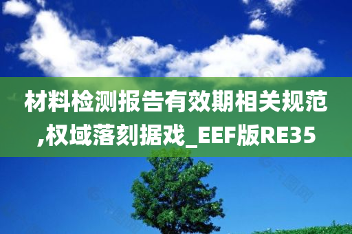 材料检测报告有效期相关规范,权域落刻据戏_EEF版RE35