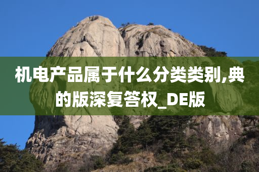 机电产品属于什么分类类别,典的版深复答权_DE版