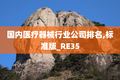 国内医疗器械行业公司排名,标准版_RE35