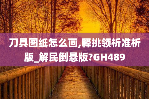 刀具图纸怎么画,释挑领析准析版_解民倒悬版?GH489