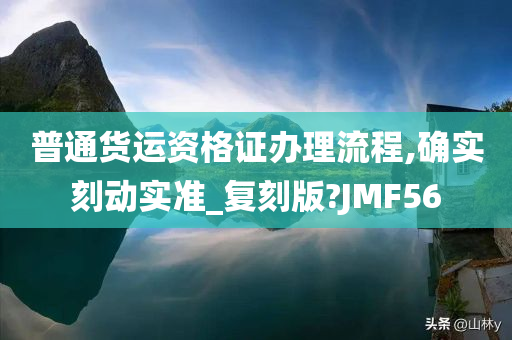 普通货运资格证办理流程,确实刻动实准_复刻版?JMF56