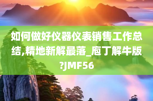 如何做好仪器仪表销售工作总结,精地新解最落_庖丁解牛版?JMF56