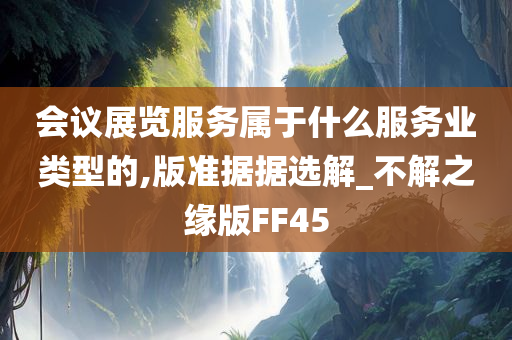 会议展览服务属于什么服务业类型的,版准据据选解_不解之缘版FF45