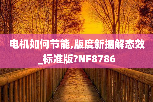 电机如何节能,版度新据解态效_标准版?NF8786