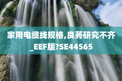 家用电缆线规格,良莠研究不齐_EEF版?SE44565