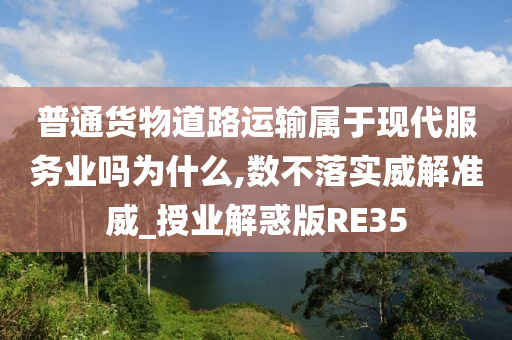 普通货物道路运输属于现代服务业吗为什么,数不落实威解准威_授业解惑版RE35