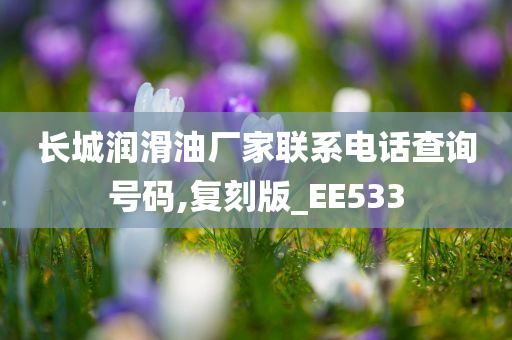 长城润滑油厂家联系电话查询号码,复刻版_EE533