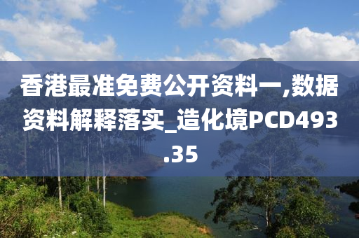 香港最准免费公开资料一,数据资料解释落实_造化境PCD493.35