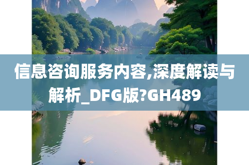 信息咨询服务内容,深度解读与解析_DFG版?GH489