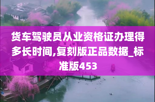 货车驾驶员从业资格证办理得多长时间,复刻版正品数据_标准版453