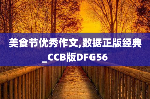 美食节优秀作文,数据正版经典_CCB版DFG56