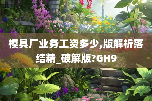 模具厂业务工资多少,版解析落结精_破解版?GH9