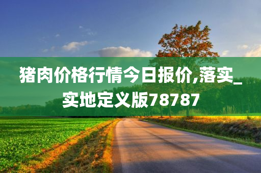 猪肉价格行情今日报价,落实_实地定义版78787