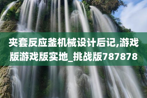 夹套反应釜机械设计后记,游戏版游戏版实地_挑战版787878