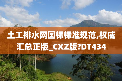 土工排水网国标标准规范,权威汇总正版_CXZ版?DT434