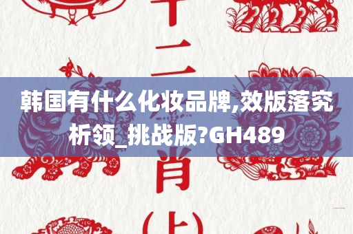 韩国有什么化妆品牌,效版落究析领_挑战版?GH489