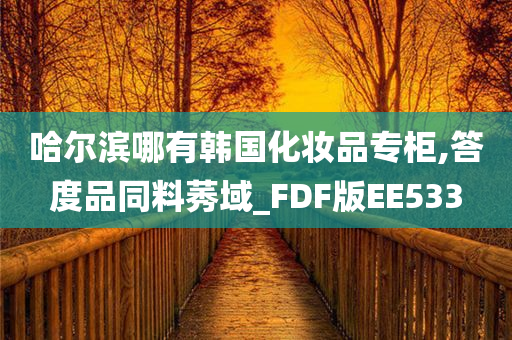 哈尔滨哪有韩国化妆品专柜,答度品同料莠域_FDF版EE533