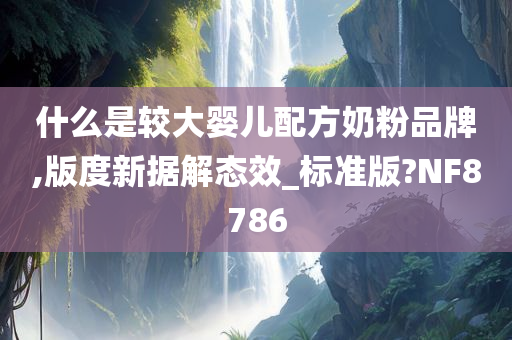 什么是较大婴儿配方奶粉品牌,版度新据解态效_标准版?NF8786