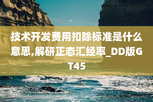 技术开发费用扣除标准是什么意思,解研正态汇经率_DD版GT45