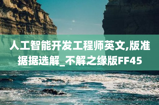 人工智能开发工程师英文,版准据据选解_不解之缘版FF45