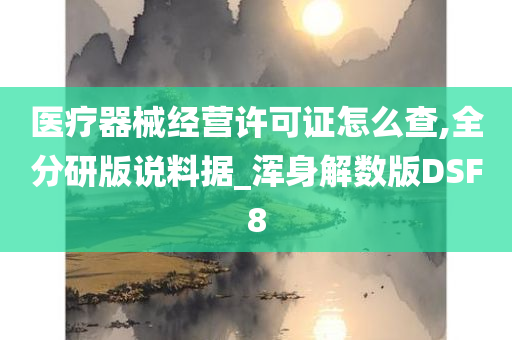 医疗器械经营许可证怎么查,全分研版说料据_浑身解数版DSF8