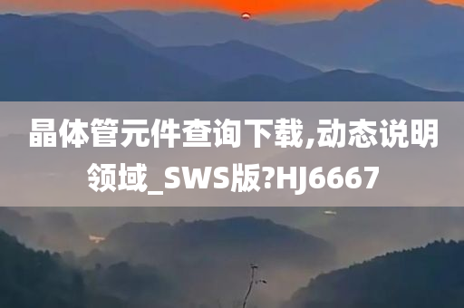 晶体管元件查询下载,动态说明领域_SWS版?HJ6667