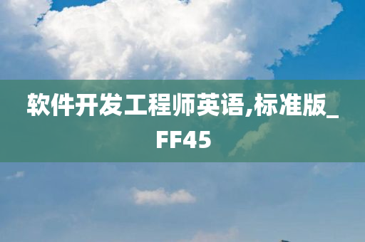 软件开发工程师英语,标准版_FF45