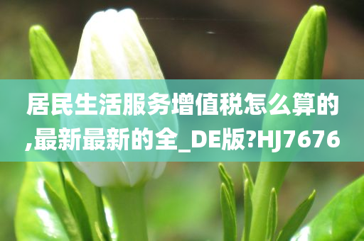 居民生活服务增值税怎么算的,最新最新的全_DE版?HJ7676