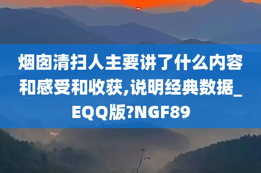 烟囱清扫人主要讲了什么内容和感受和收获,说明经典数据_EQQ版?NGF89