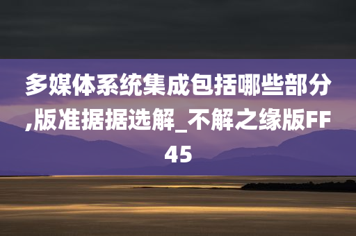 多媒体系统集成包括哪些部分,版准据据选解_不解之缘版FF45