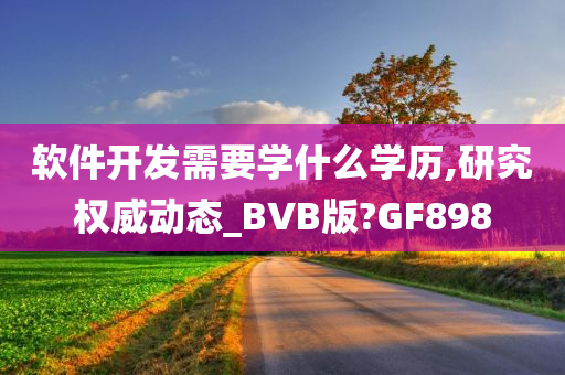 软件开发需要学什么学历,研究权威动态_BVB版?GF898