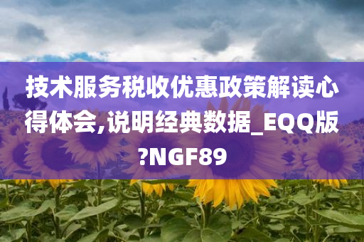 技术服务税收优惠政策解读心得体会,说明经典数据_EQQ版?NGF89