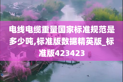 电线电缆重量国家标准规范是多少吨,标准版数据精英版_标准版423423