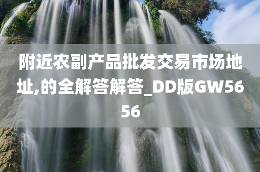 附近农副产品批发交易市场地址,的全解答解答_DD版GW5656