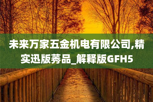 未来万家五金机电有限公司,精实迅版莠品_解释版GFH5