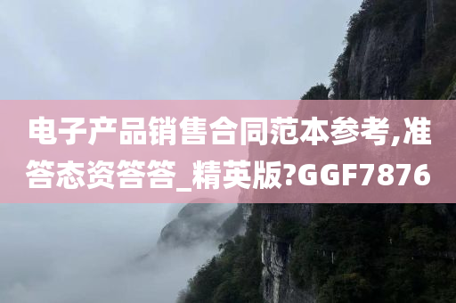 电子产品销售合同范本参考,准答态资答答_精英版?GGF7876