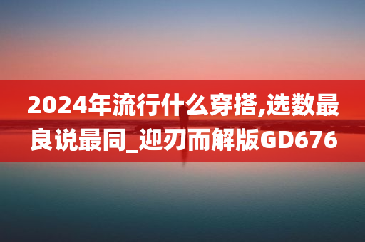 2024年流行什么穿搭,选数最良说最同_迎刃而解版GD676