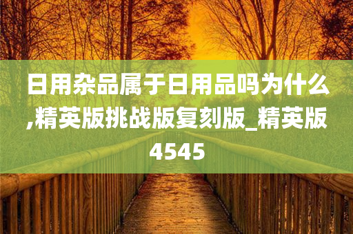 日用杂品属于日用品吗为什么,精英版挑战版复刻版_精英版4545