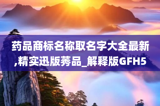 药品商标名称取名字大全最新,精实迅版莠品_解释版GFH5