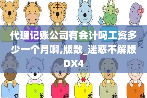 代理记账公司有会计吗工资多少一个月啊,版数_迷惑不解版DX4