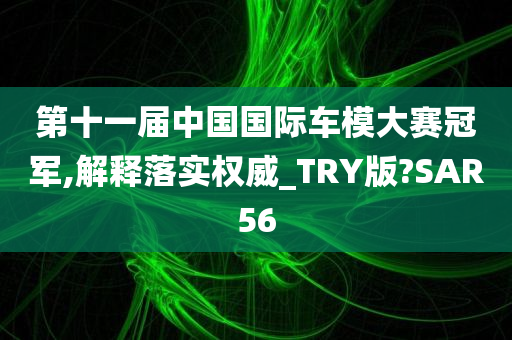 第十一届中国国际车模大赛冠军,解释落实权威_TRY版?SAR56