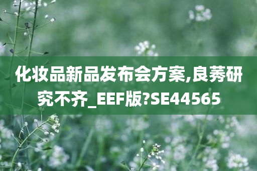 化妆品新品发布会方案,良莠研究不齐_EEF版?SE44565