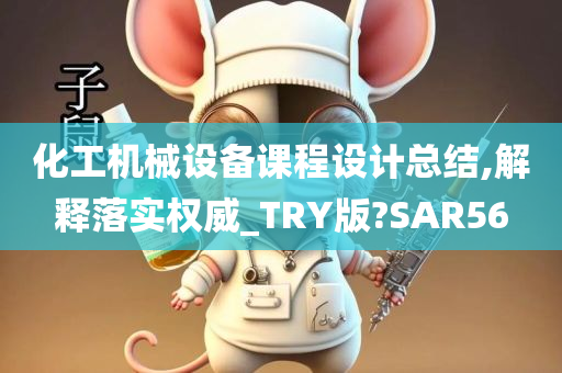 化工机械设备课程设计总结,解释落实权威_TRY版?SAR56